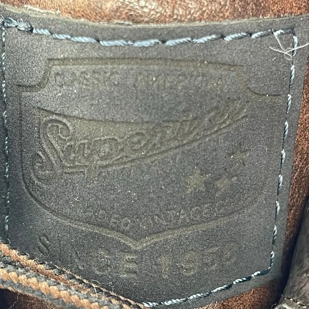 Superior Smoke Racing Men's Brown Leather Boots Size US 13 EU 46 Made in Venice